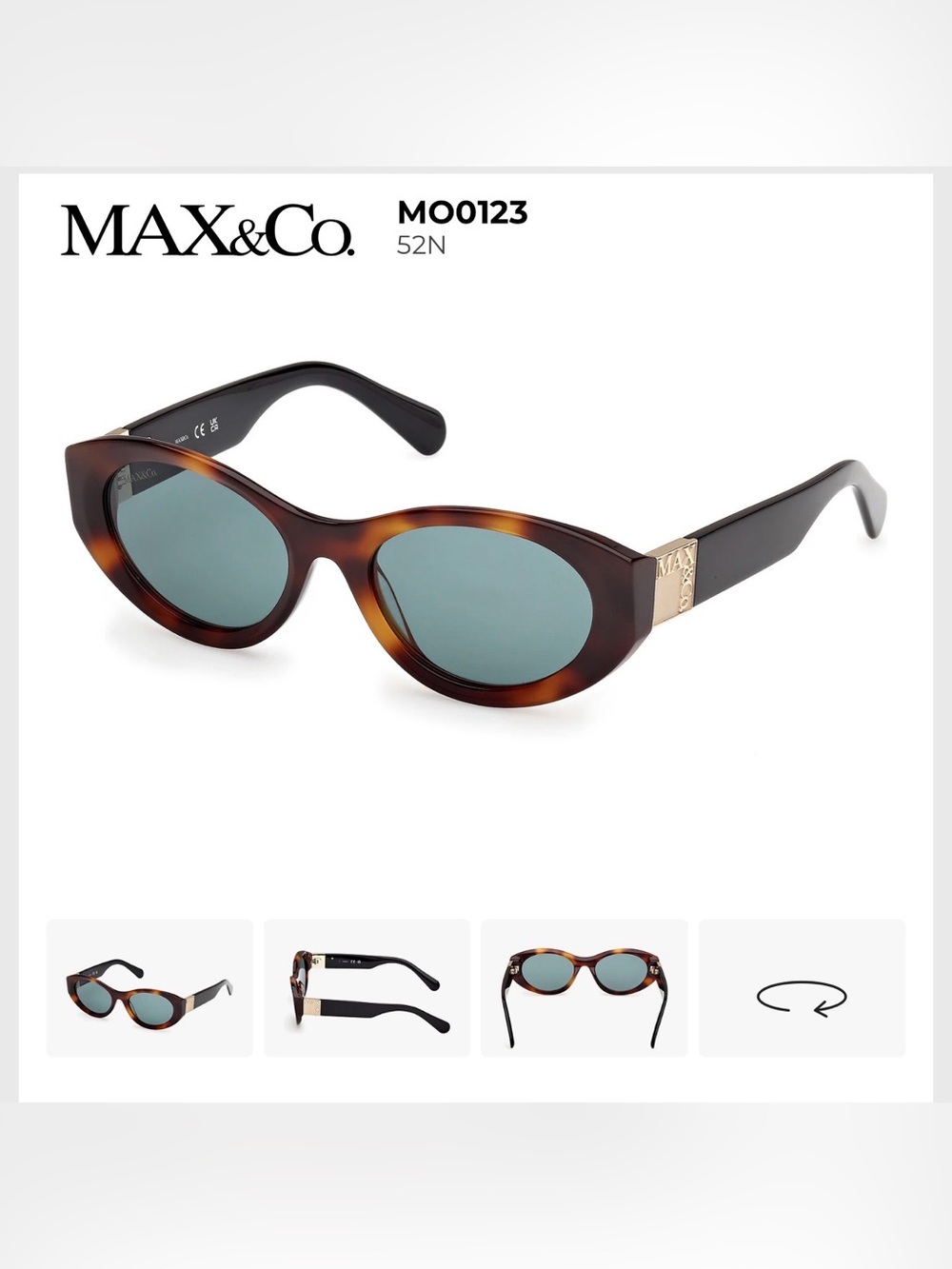 Tortoiseshell Cat-Eye Sunglasses with Green Lenses